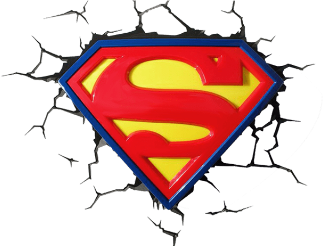 Empty Superman Logo - 3d Deco Night Light - Superman Logo (640x480), Png Download