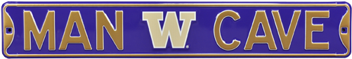 Washington Huskies “man Cave” Authentic Street Sign - Man Cave Washington Steel Sign Wall Sign 36 X 6in (500x500), Png Download