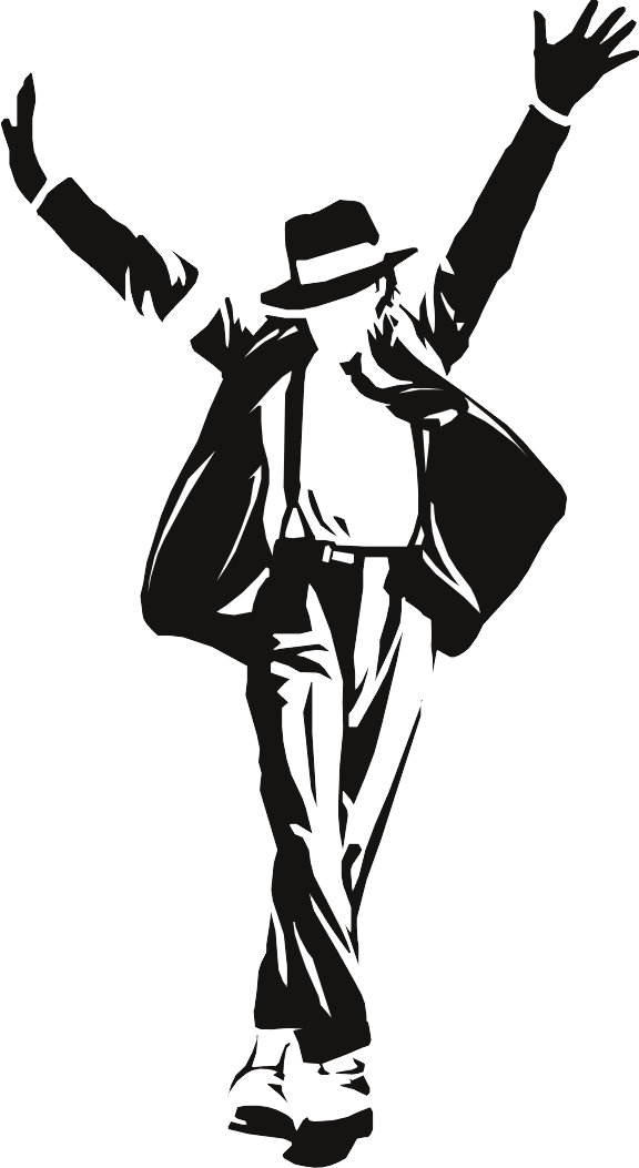 Michael Jackson Png Image - Michael Jackson Dance Drawing (576x1053), Png Download