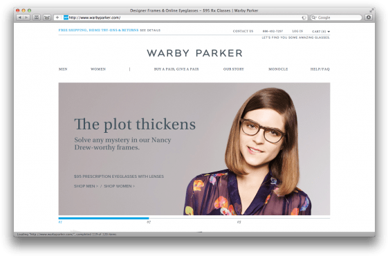 Warby Parker's Brilliant Marketing Strategy - Warby Parker Marketing (570x379), Png Download