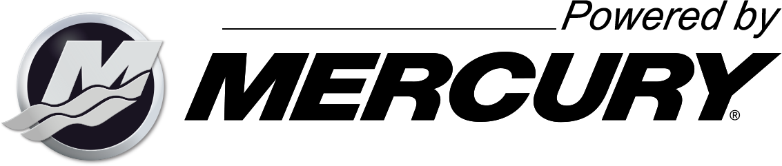 Valiant Powered By Mercury Powered By Mercury - Mercury Marine Logo Png (1133x241), Png Download
