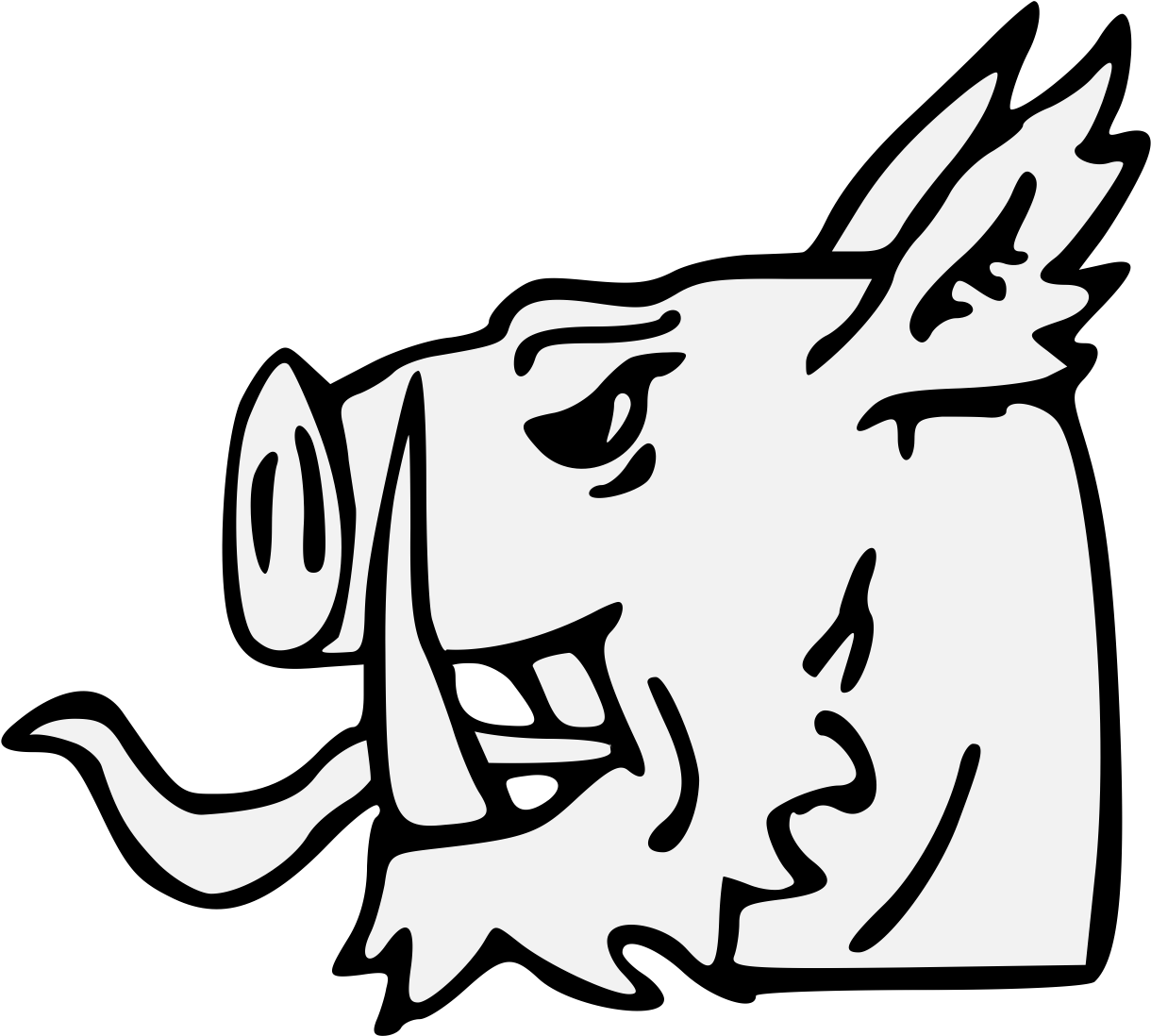 Boar's Head Couped - Wild Boar (1237x1115), Png Download