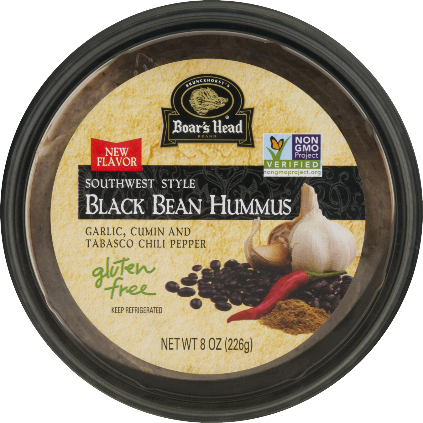 Boar's Head Gluten Free Kalamata Olive Tapenade Hummus, - Boar's Head Black Bean Hummus (1350x1350), Png Download