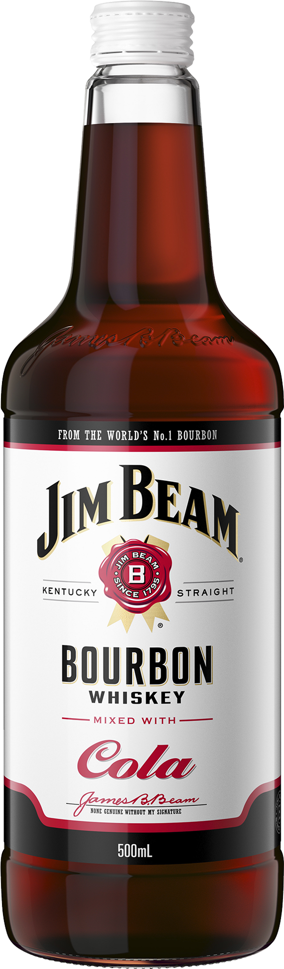 Jim Beam White Label Bourbon & Cola 500ml - Jim Beam White Label Bourbon & Cola (1600x2000), Png Download
