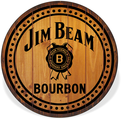 Jim Beam Barrel Top Sign - Lip Balm (498x476), Png Download