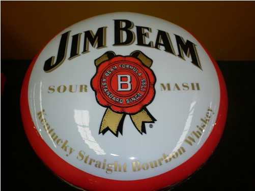 Jim Beam White Label Tin Sign 13 X 16in (500x500), Png Download
