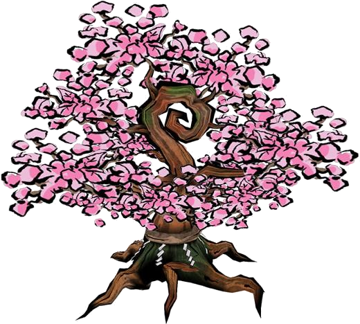 Okami Konohana Tree - Okami Cherry Blossom Tree (536x480), Png Download