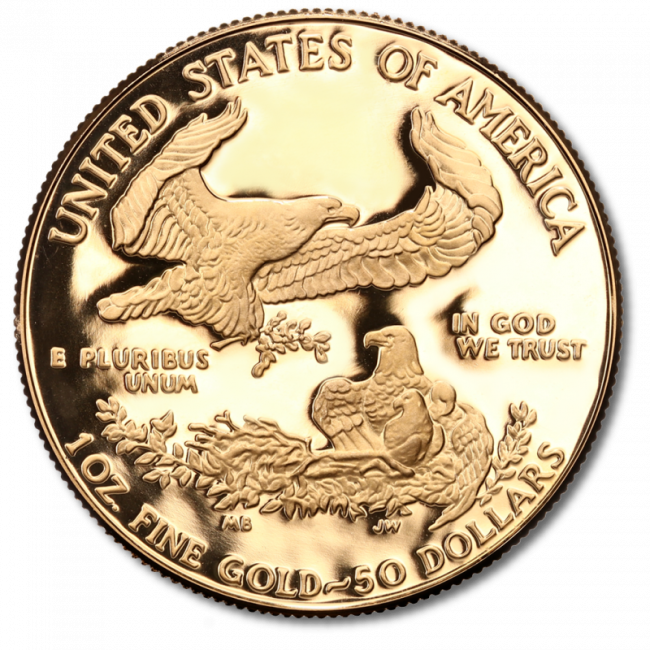 1 Oz American Eagle - American Gold Eagle (650x650), Png Download