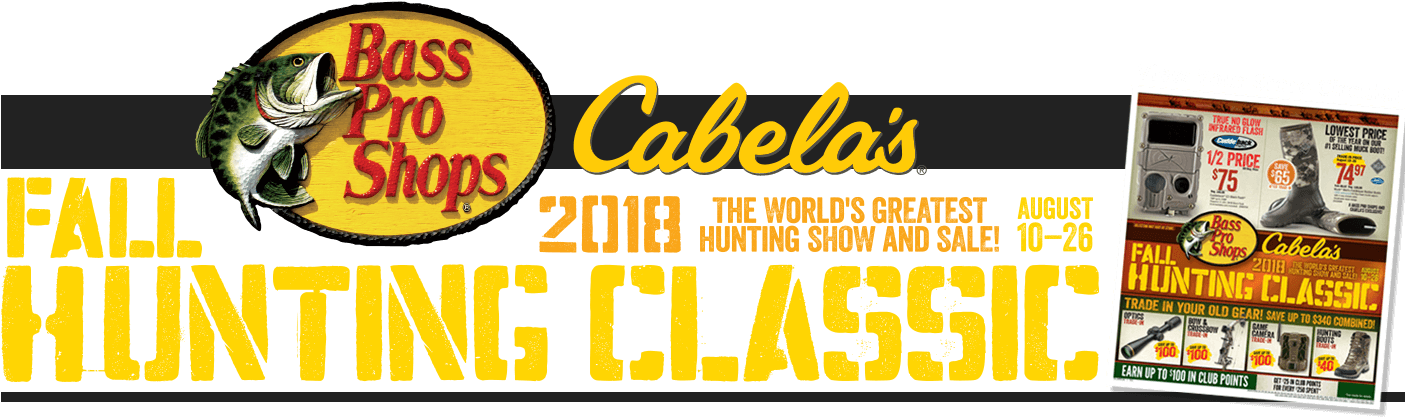 2018 Fall Hunting Classic - Incomm Bass Pro Shop (email Delivery) (1404x463), Png Download