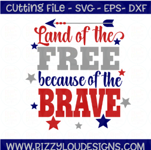 Land Of The Free Because Of The Brave Svg Eps Dxf - Home Of The Free Because Of The Brave Svg (720x480), Png Download