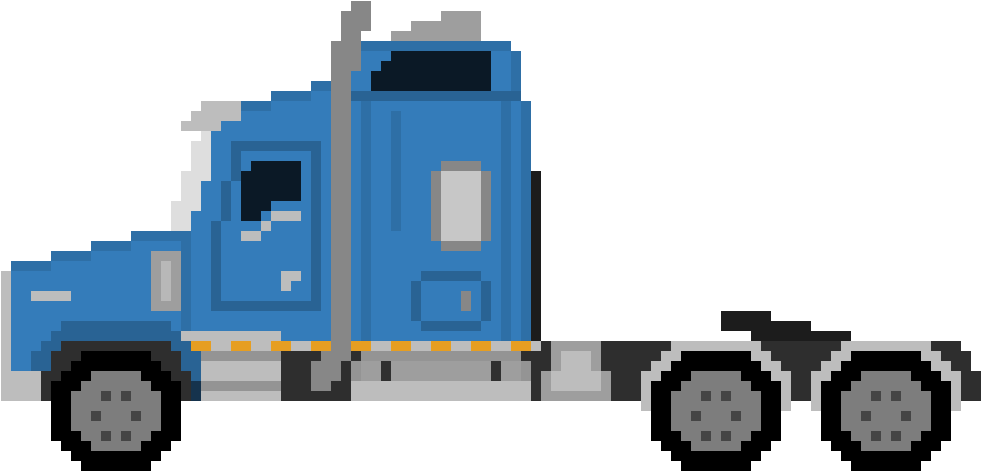 Kenworth Semi - Pixel Art (1020x510), Png Download