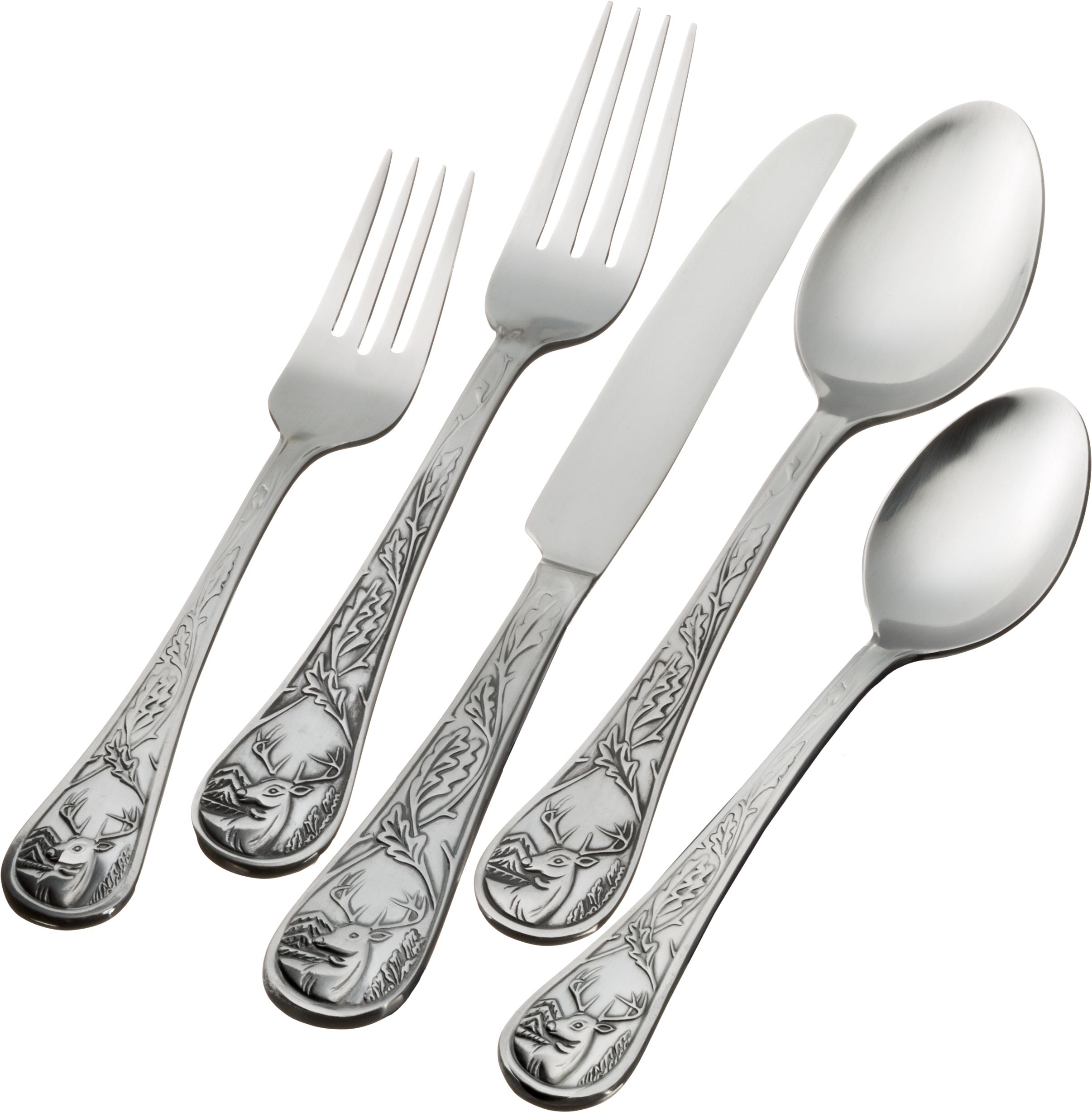 Bass Pro Shops® Outdoor-themed 20 Piece Flatware Collection - Bass Pro Shops (2511x2556), Png Download