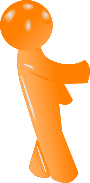 File Wrathful Man Clipart Png Source - Orange Clipart Man (294x598), Png Download
