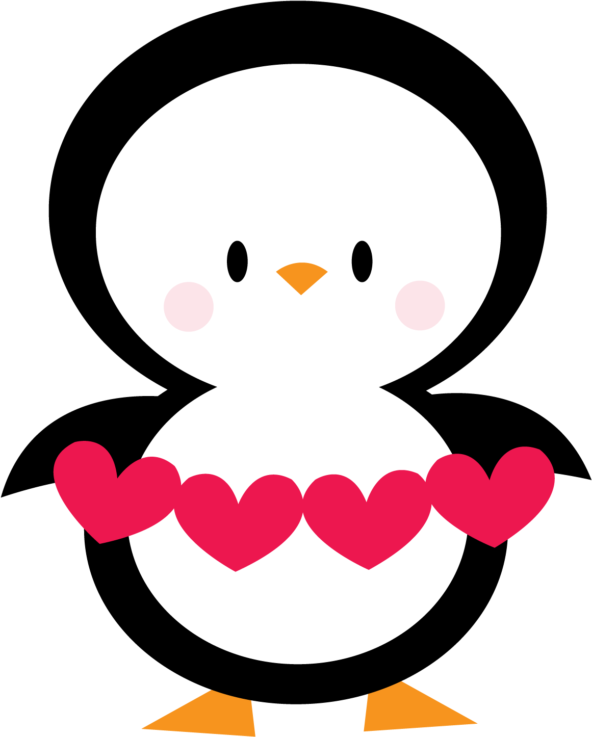 February Clipart Penguin - Penguin Love Png (1500x1500), Png Download