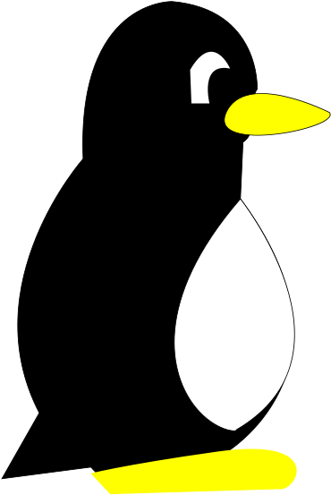 Penguin Clipart Png - Cartoon Penguin Side View (600x600), Png Download