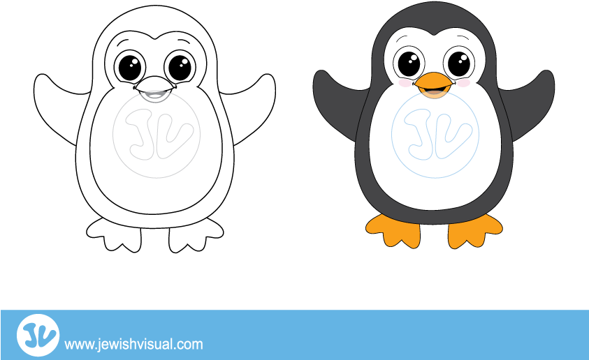 Penguin-clipart - דף צביעה של פינגווין (842x595), Png Download