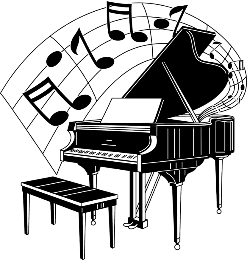 All Images From Collection - Grand Piano Notes Mousepad (830x872), Png Download
