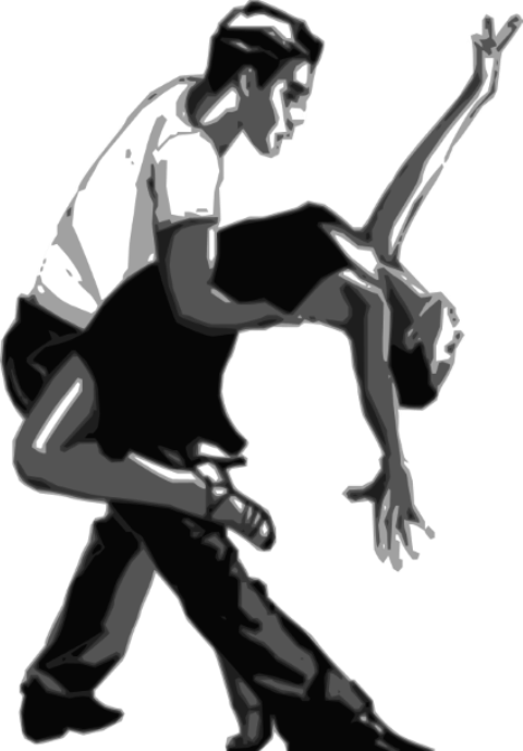 Piano Clipart Professional Dancer - Dance Women And Man (480x689), Png Download