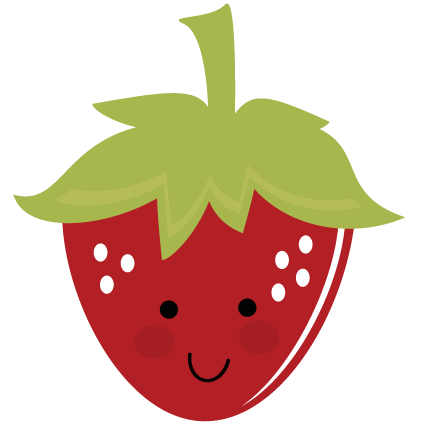 Pink Strawberry Clipart - Cute Strawberry Clipart (432x432), Png Download