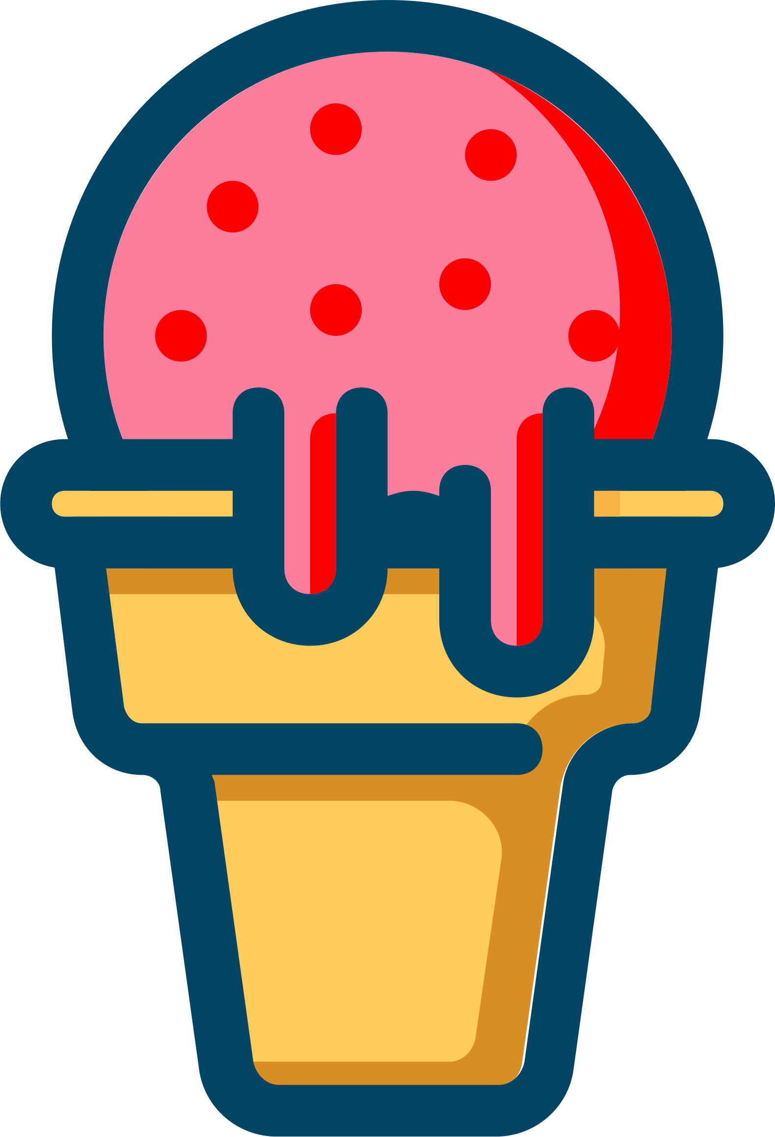 Strawberry Ice Cream Clipart - Ice Cream Vector (1579x2316), Png Download