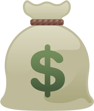 Money Bags - Fashionable - - Money Bags Cartoon (792x612), Png Download