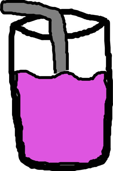 Strawberry Smoothie By Smartypuss Clip Art At Vector - Purple Cartoon Smoothie (396x599), Png Download