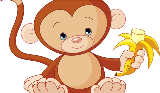 Free Images Download 2018 Monkey Clipart No Background - Baby Monkey Clip Art (678x381), Png Download