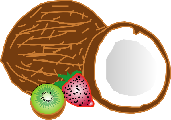 Coconuts Kiwi Strawberry Clipart Png For Web - Cartoon Picture Of A Coconut (600x422), Png Download
