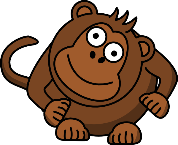 Monkey Svg Clip Arts 600 X 488 Px (600x488), Png Download