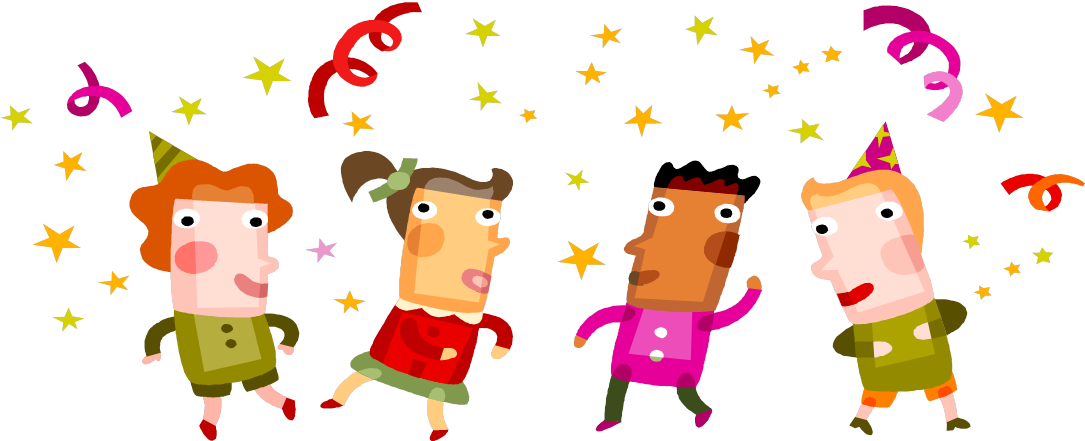 Clipart Party Kids Fun Pictures Png Clipart Png Party (1090x450), Png Download