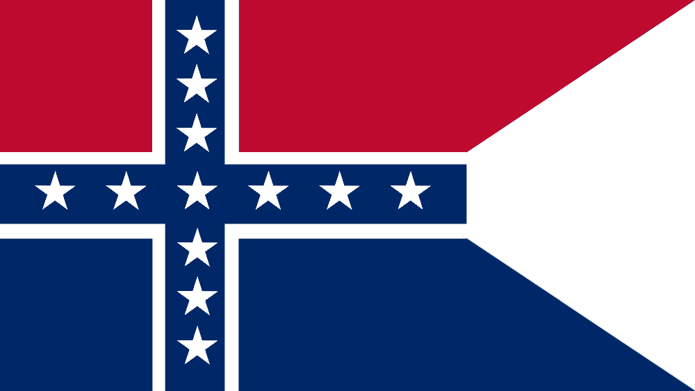 Mississippi Nordic Cross Flag By Alternateflags On - Nordic Cross Italian Flag (1000x563), Png Download