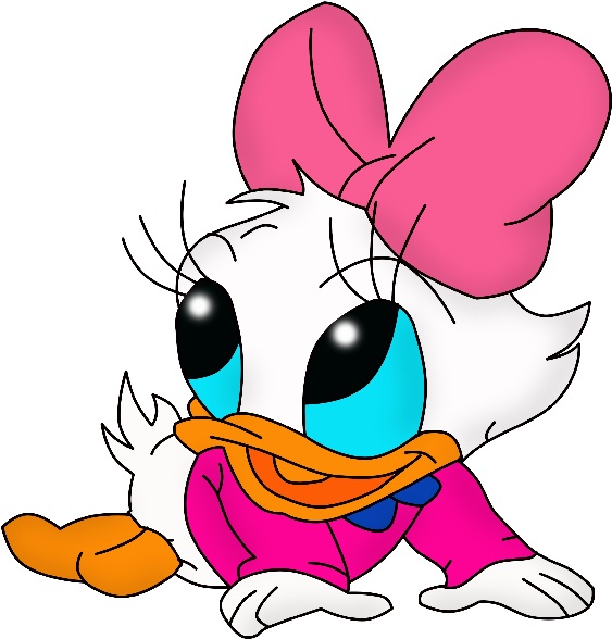 Daisy Duck Baby Clip Art - Baby Daisy Duck Drawings (563x588), Png Download