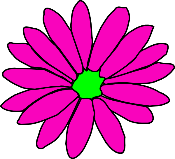 Red Flower Clip Art (600x545), Png Download