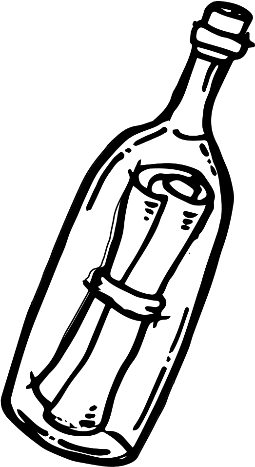 D Glass Of Water Drawing - Line Art (1000x1000), Png Download