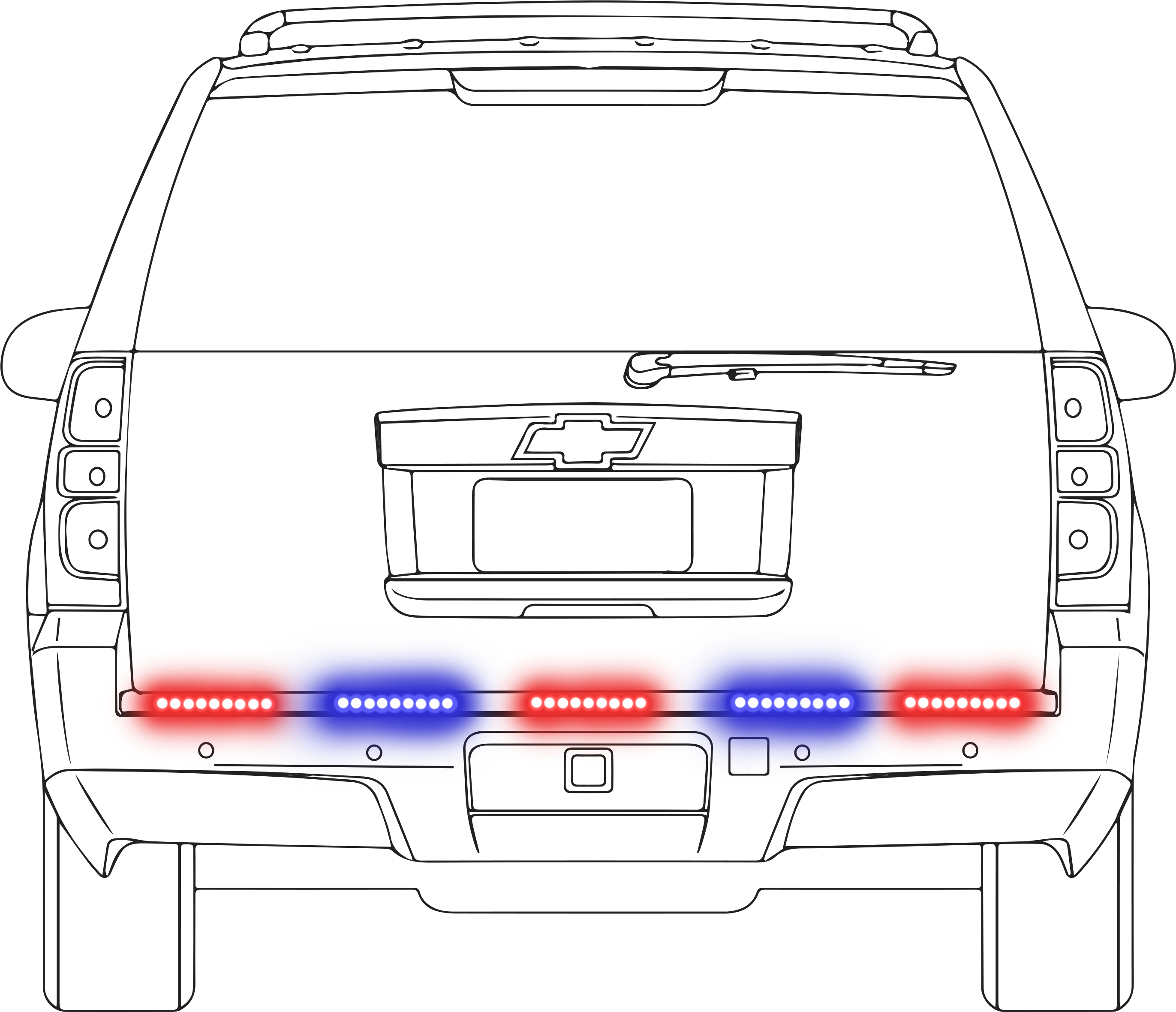 Car Outline-tailgate - Car (3038x2572), Png Download