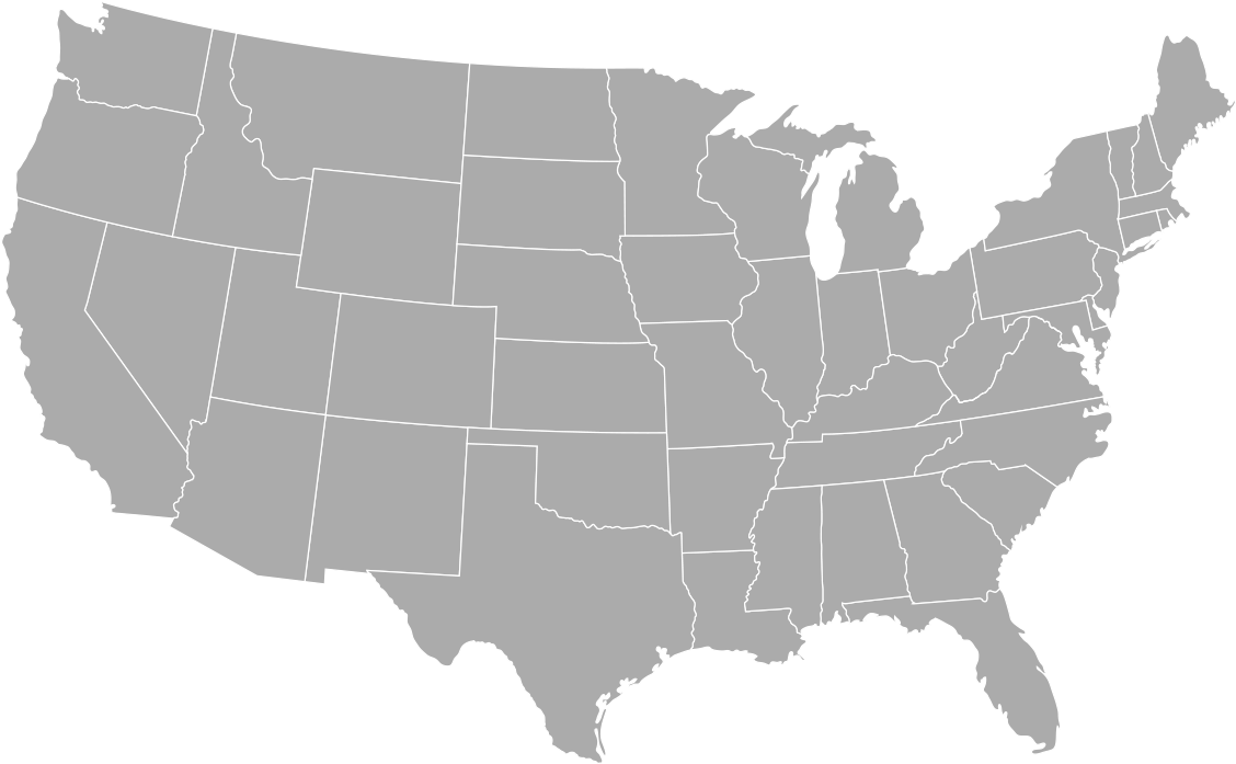 Select Your State - United States Map Gray (1200x800), Png Download