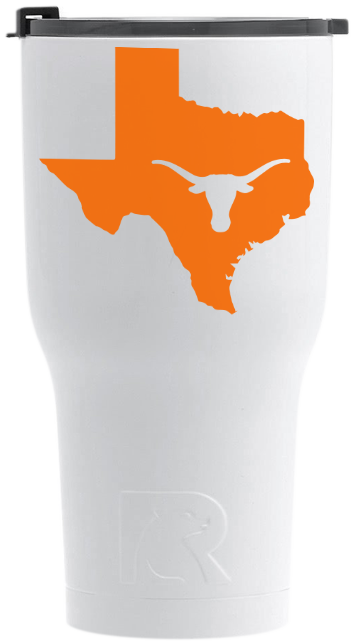 White With Orange Tumbler - Tumbler (351x641), Png Download