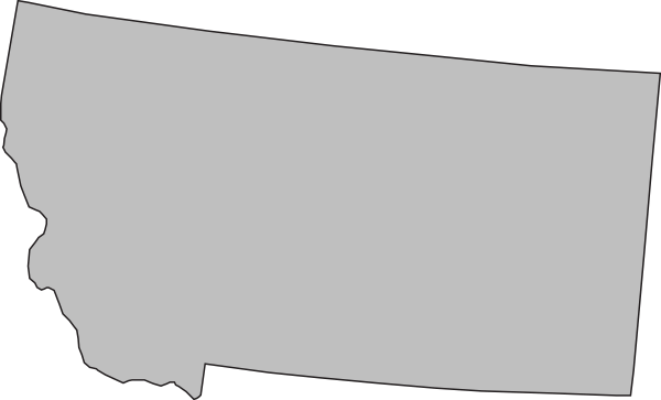 Montana - Montana State Outline Png (600x363), Png Download