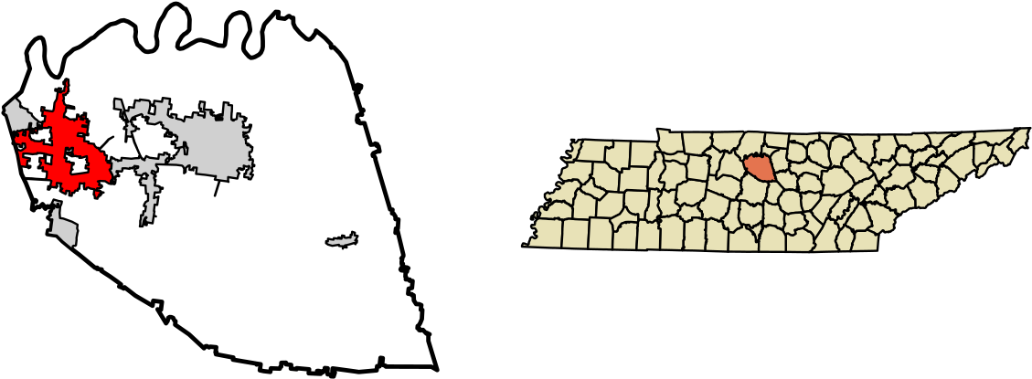 Tennessee County Map (1200x485), Png Download