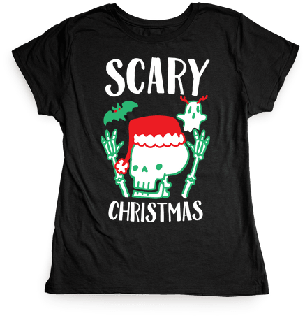 Scary Christmas Womens T-shirt - Rolling Stone Para Camiseta (484x484), Png Download