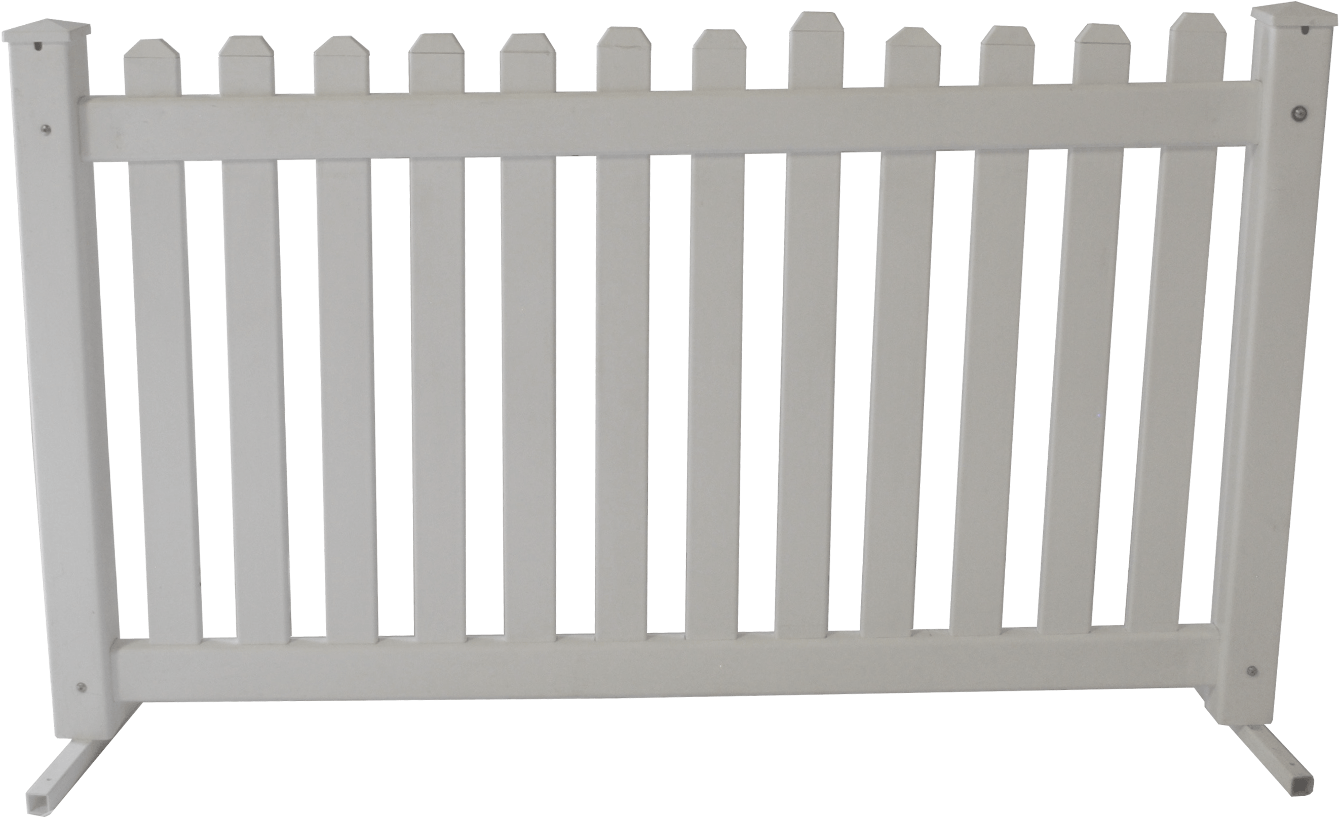 White Resin Picket Fence - Fence (3872x2592), Png Download