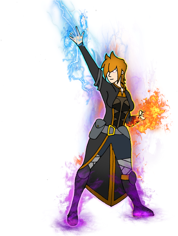 You Must Master All The Elements Young Warlock - Illustration (801x1024), Png Download
