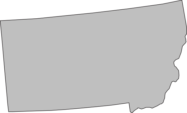 Montana Clipart Outline - Montana (600x363), Png Download