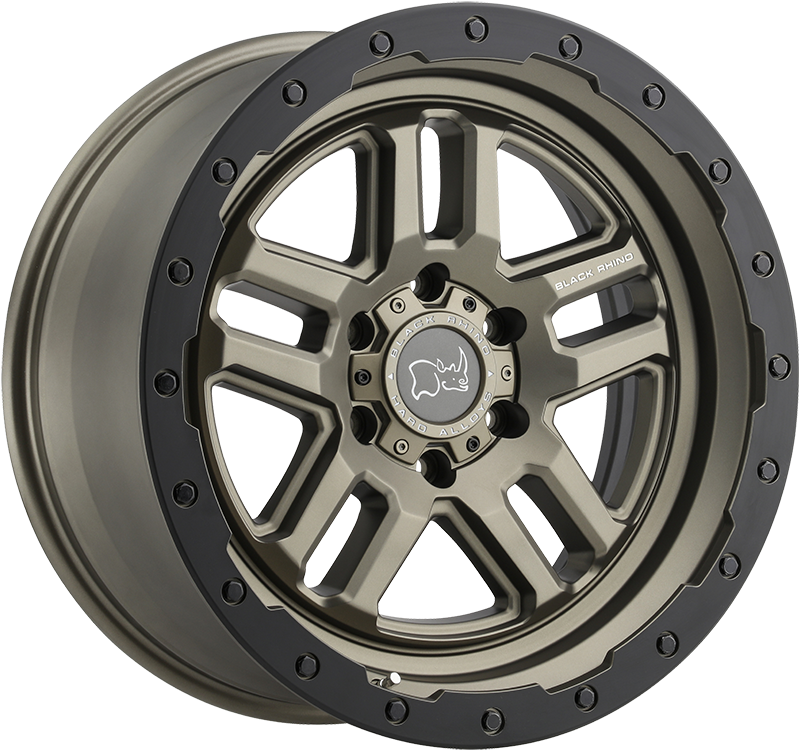 Barstow Matte Bronze W/matte Black Lip Ring Angle - Black Rhino Wheels Barstow (800x800), Png Download