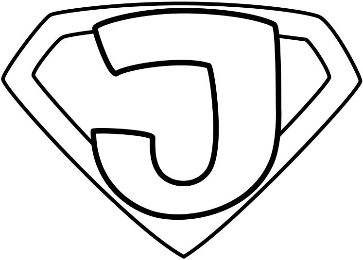 Un Super - Cristo - Enhanced Abstracta - Black And White Superhero Clipart Words (800x566), Png Download