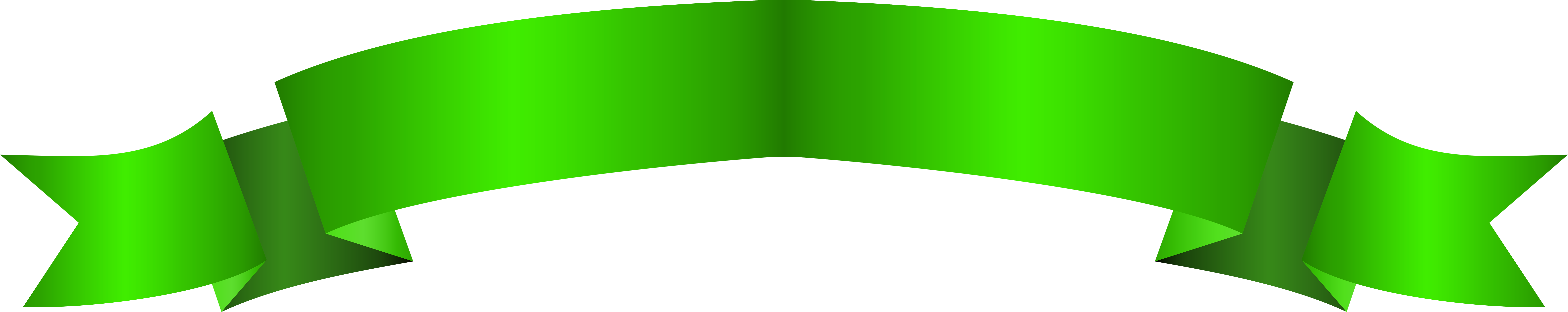 Green Banner Long Png Transparent Clip Art Image - Green Banner Clipart Png (8000x1725), Png Download