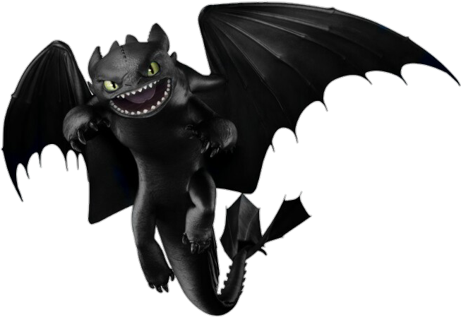 Night Fury - Train Your Dragon Night Fury (707x464), Png Download