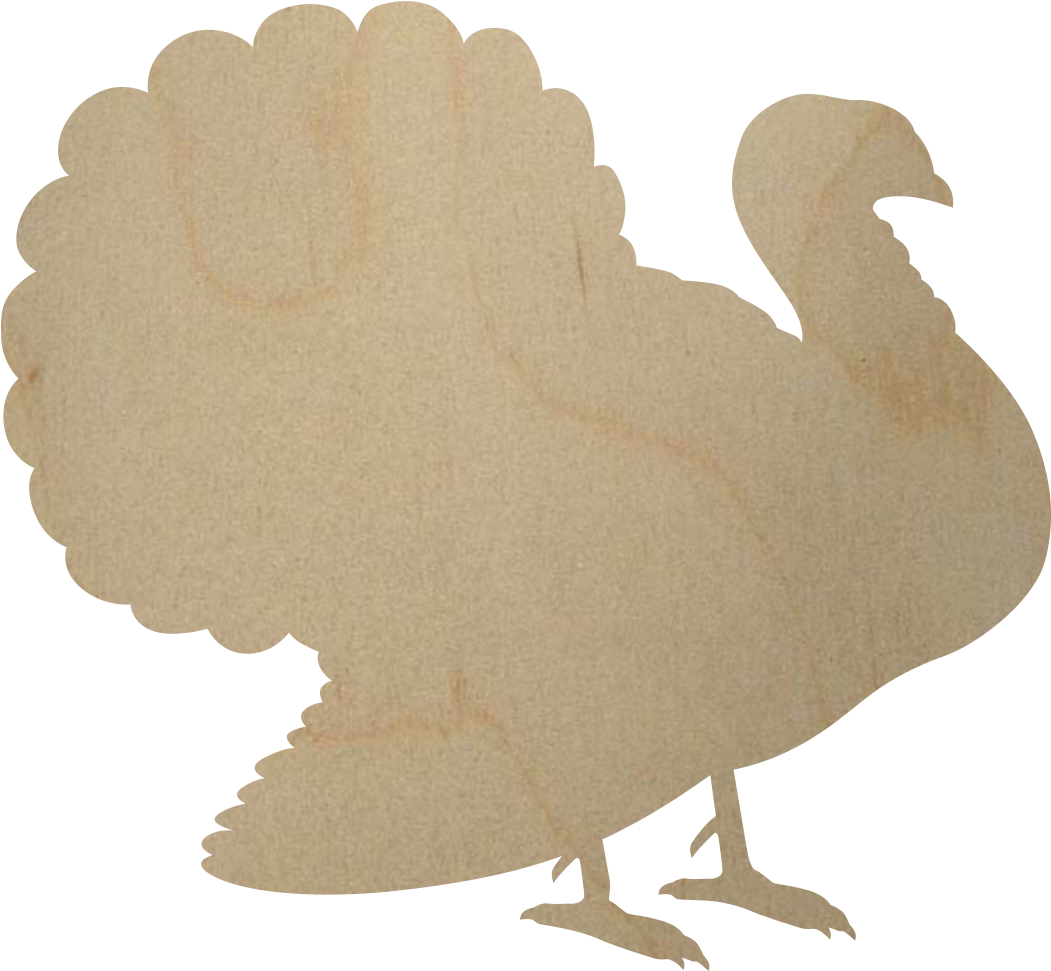 Wooden Turkey Cutout - Domesticated Turkey (1124x1690), Png Download