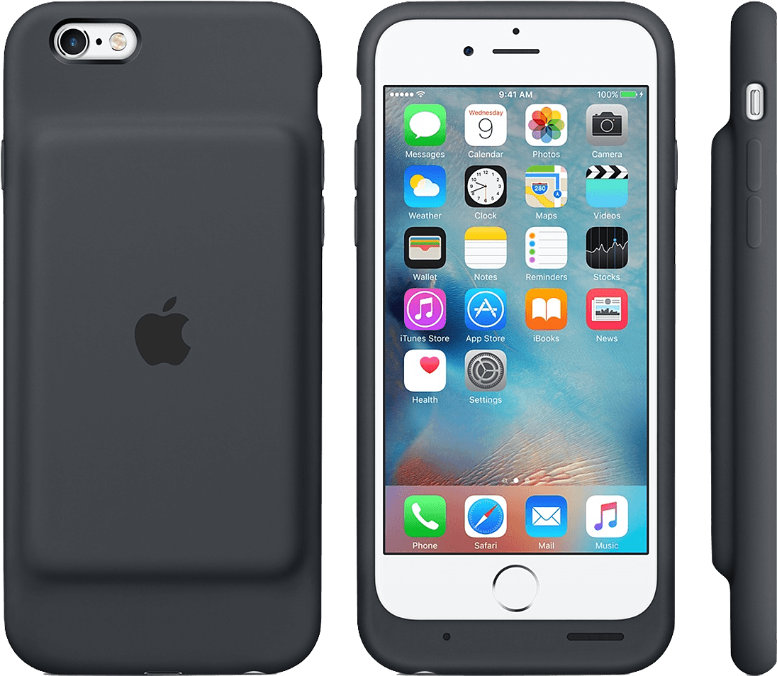 Iphone 6s Smart Battery Case, Charcoal Gray - Iphone 6s Charge Case (1200x1200), Png Download