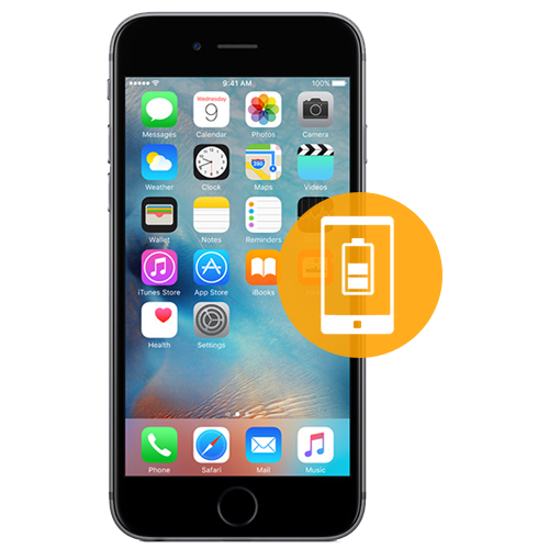 Iphone6s Battery - Iphone 6 Silicone Case Yellow (500x500), Png Download